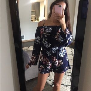 NWT off the shoulder romper